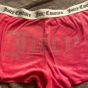 Juicy Couture Rhinestone Embellished Pink Shorts
